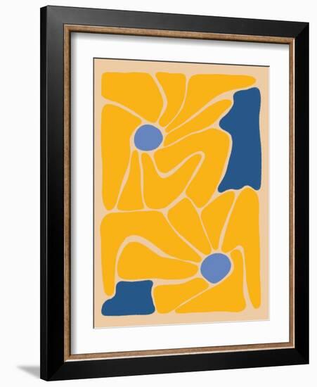 Retro Flower Print-Dariia Khotenko-Framed Photographic Print