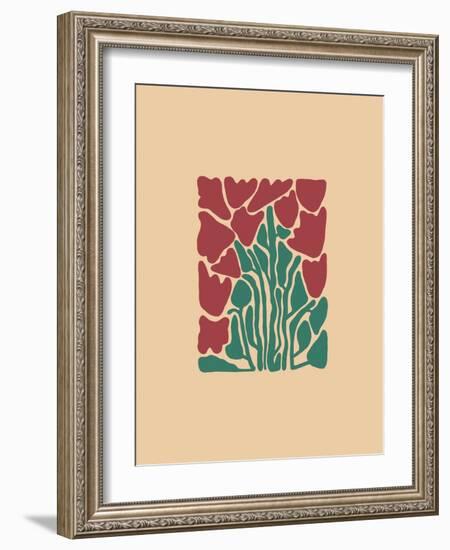 Retro Flower Print-Dariia Khotenko-Framed Photographic Print