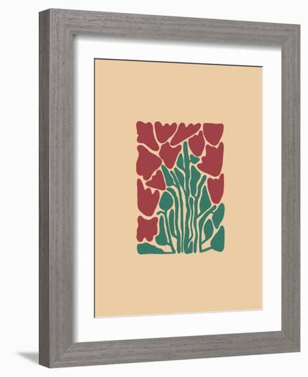 Retro Flower Print-Dariia Khotenko-Framed Photographic Print