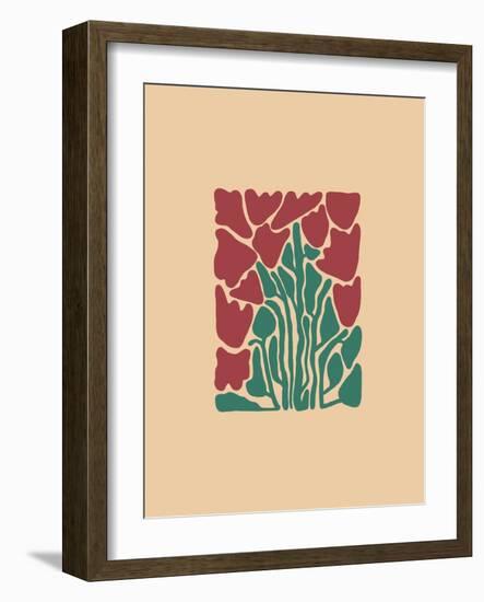 Retro Flower Print-Dariia Khotenko-Framed Photographic Print