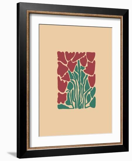 Retro Flower Print-Dariia Khotenko-Framed Photographic Print