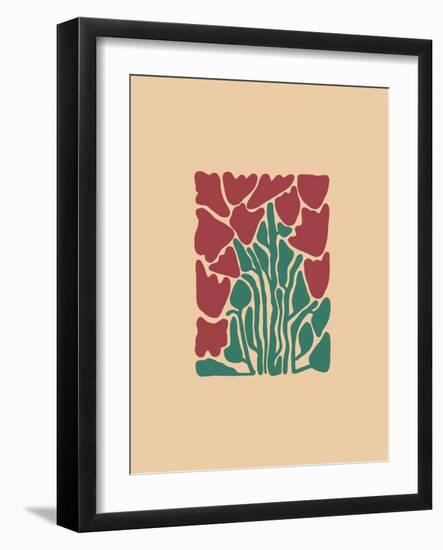 Retro Flower Print-Dariia Khotenko-Framed Photographic Print