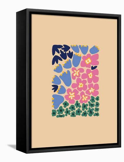 Retro Flower Print-Dariia Khotenko-Framed Premier Image Canvas