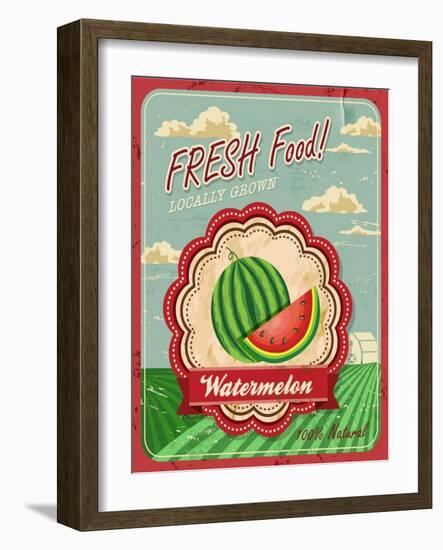 Retro Fresh Food Poster Design-Catherinecml-Framed Art Print