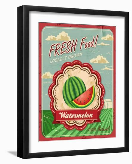 Retro Fresh Food Poster Design-Catherinecml-Framed Art Print