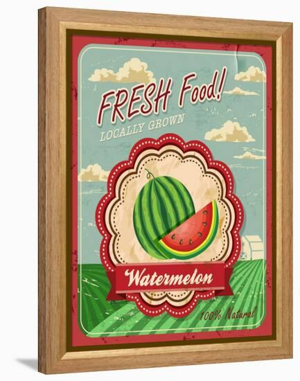 Retro Fresh Food Poster Design-Catherinecml-Framed Stretched Canvas