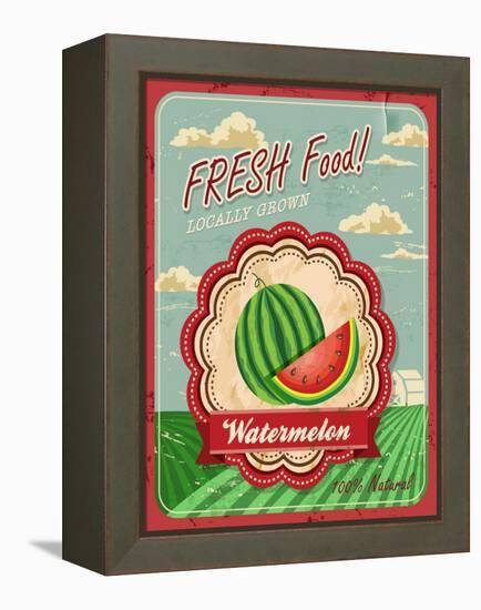 Retro Fresh Food Poster Design-Catherinecml-Framed Stretched Canvas