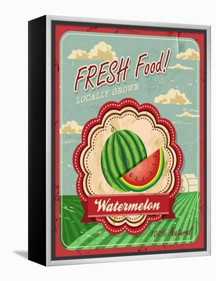 Retro Fresh Food Poster Design-Catherinecml-Framed Stretched Canvas