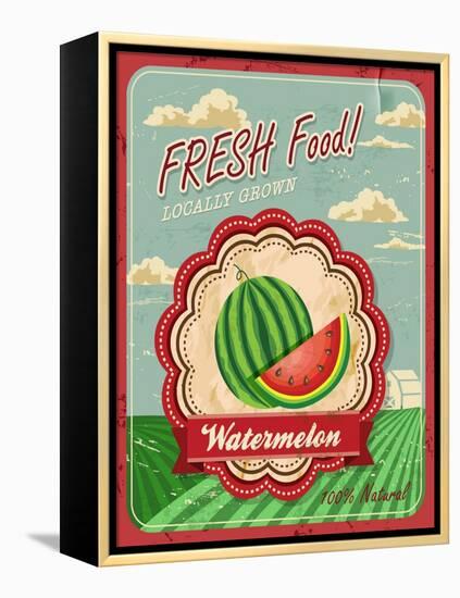 Retro Fresh Food Poster Design-Catherinecml-Framed Stretched Canvas