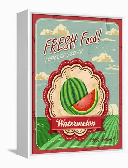 Retro Fresh Food Poster Design-Catherinecml-Framed Stretched Canvas