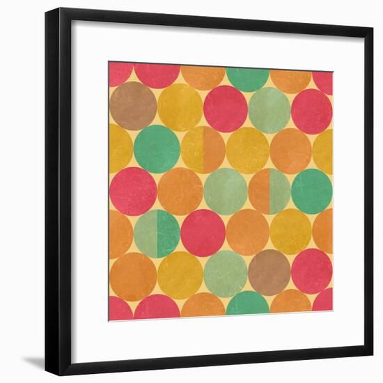 Retro Geometric Pattern-Victoria Kalinina-Framed Premium Giclee Print