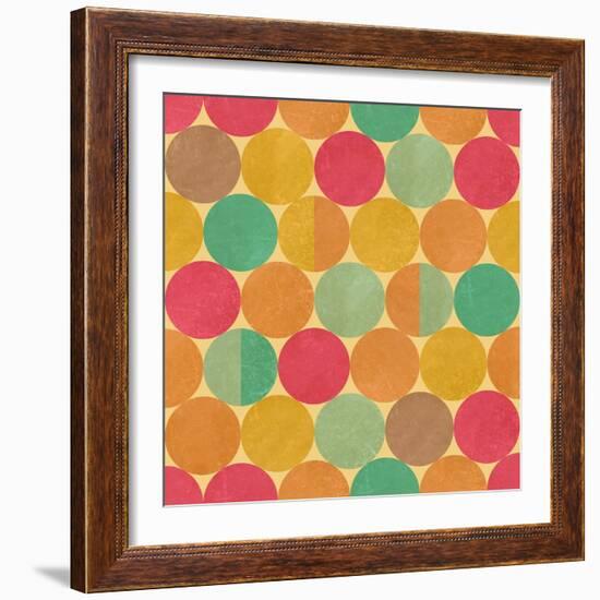 Retro Geometric Pattern-Victoria Kalinina-Framed Premium Giclee Print