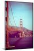 Retro Golden Gate-Sonja Quintero-Mounted Photographic Print