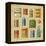 Retro Grocery Set-Oleg Iatsun-Framed Stretched Canvas