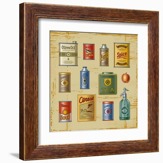 Retro Grocery Set-Oleg Iatsun-Framed Art Print