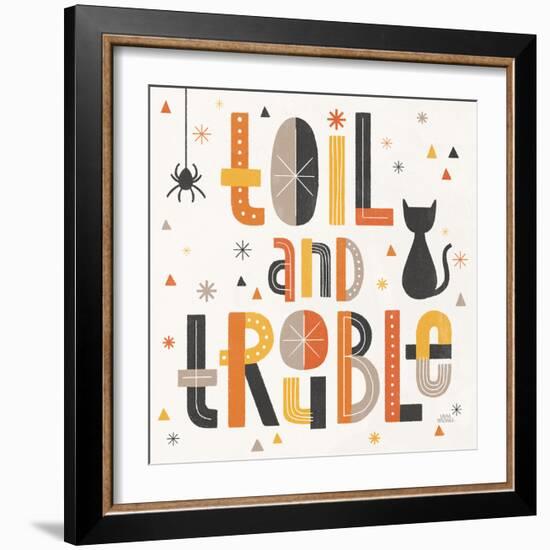 Retro Halloween V-Laura Marshall-Framed Art Print