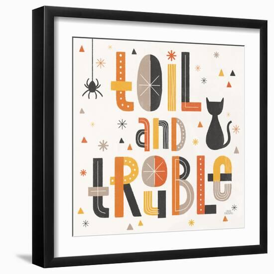 Retro Halloween V-Laura Marshall-Framed Art Print