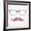 Retro Hipster Face Geometric Icons-cienpies-Framed Art Print