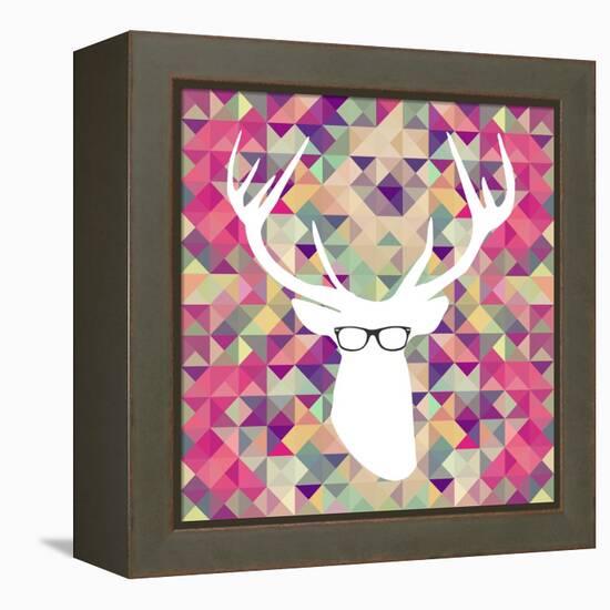 Retro Hipsters Elements-cienpies-Framed Stretched Canvas