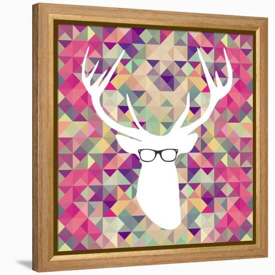 Retro Hipsters Elements-cienpies-Framed Stretched Canvas