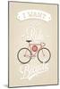 Retro Illustration Bicycle-Melindula-Mounted Art Print