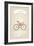 Retro Illustration Bicycle-Melindula-Framed Art Print