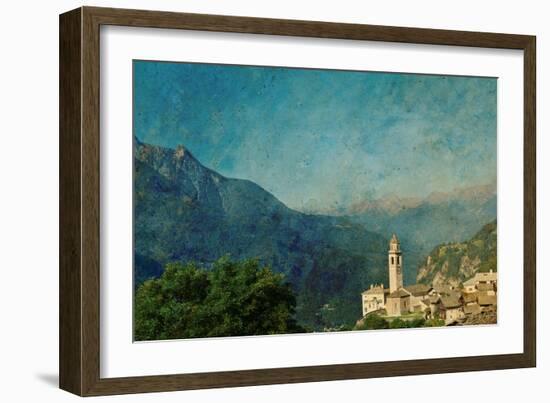 Retro Image of a Pastoral Scene-nagib-Framed Art Print