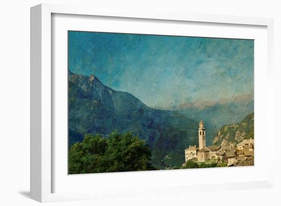 Retro Image of a Pastoral Scene-nagib-Framed Art Print