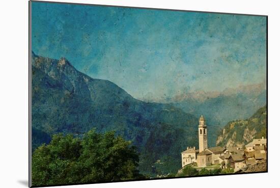 Retro Image of a Pastoral Scene-nagib-Mounted Art Print