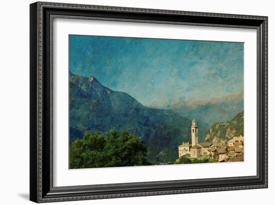 Retro Image of a Pastoral Scene-nagib-Framed Art Print