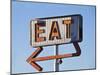 Retro Neon Eat Sign Ruin in Early Morning Light.-trekandshoot-Mounted Photographic Print