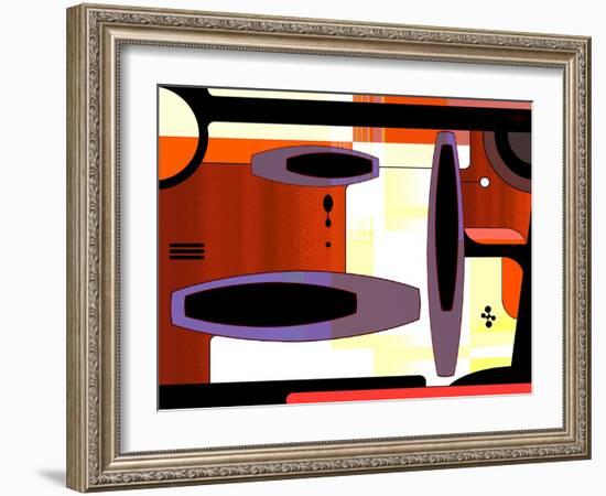 Retro Nouveau Background XLIV-Fernando Palma-Framed Giclee Print