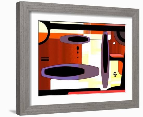 Retro Nouveau Background XLIV-Fernando Palma-Framed Giclee Print