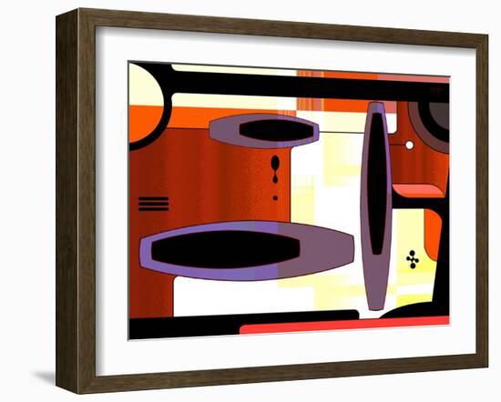 Retro Nouveau Background XLIV-Fernando Palma-Framed Giclee Print