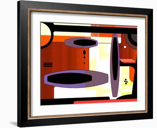 Retro Nouveau Background XLIV-Fernando Palma-Framed Giclee Print