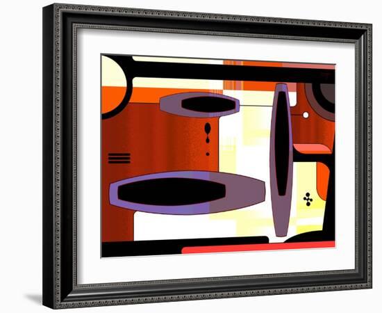 Retro Nouveau Background XLIV-Fernando Palma-Framed Giclee Print