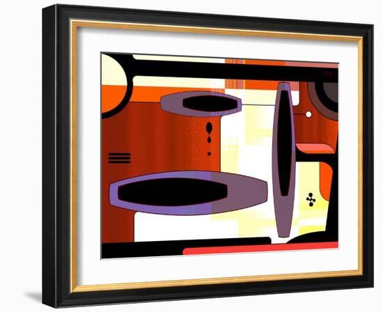 Retro Nouveau Background XLIV-Fernando Palma-Framed Giclee Print