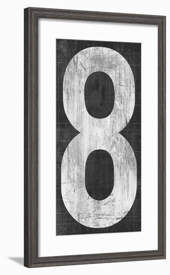 Retro Numbers - Eight-Tom Frazier-Framed Giclee Print