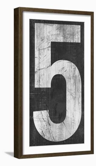 Retro Numbers - Five-Tom Frazier-Framed Giclee Print