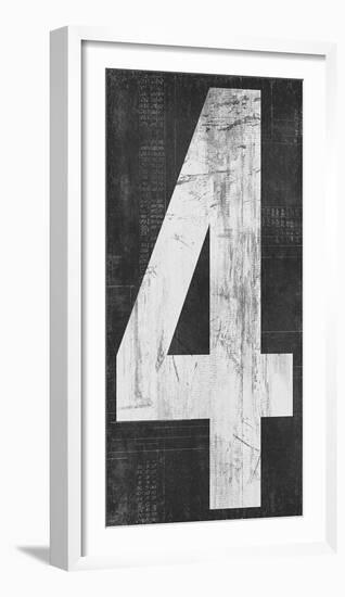 Retro Numbers - Four-Tom Frazier-Framed Giclee Print