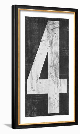 Retro Numbers - Four-Tom Frazier-Framed Giclee Print