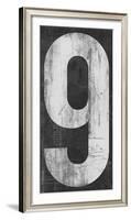 Retro Numbers - Nine-Tom Frazier-Framed Giclee Print