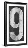 Retro Numbers - Nine-Tom Frazier-Framed Giclee Print