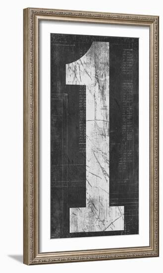 Retro Numbers - One-Tom Frazier-Framed Giclee Print