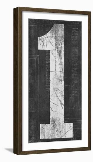 Retro Numbers - One-Tom Frazier-Framed Giclee Print