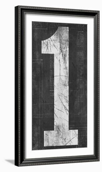 Retro Numbers - One-Tom Frazier-Framed Giclee Print