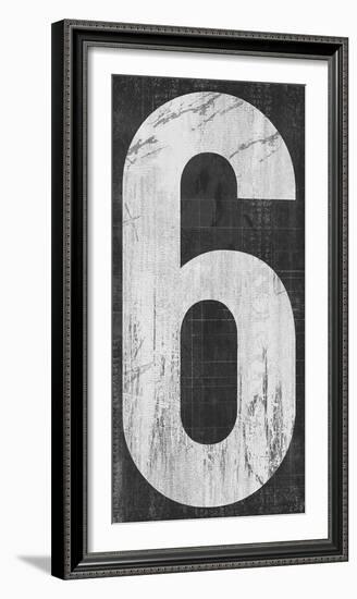 Retro Numbers - Six-Tom Frazier-Framed Giclee Print