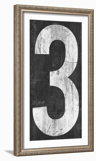 Retro Numbers - Three-Tom Frazier-Framed Giclee Print