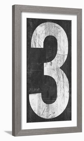 Retro Numbers - Three-Tom Frazier-Framed Giclee Print