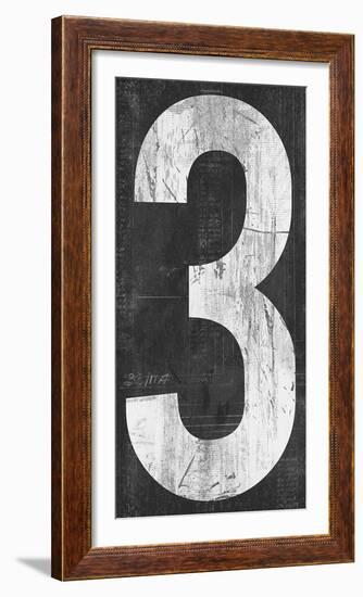 Retro Numbers - Three-Tom Frazier-Framed Giclee Print